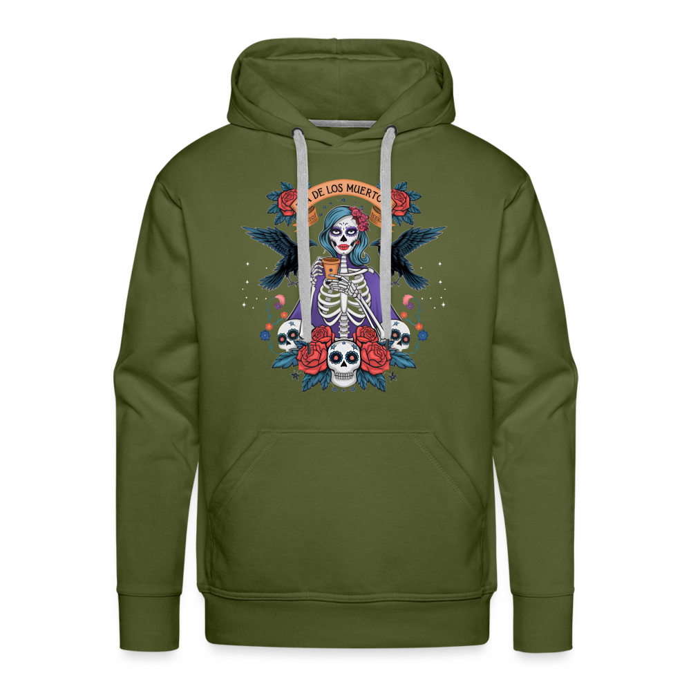 IMS - Dia De Los Muertos Men’s Premium Hoodie - olive green