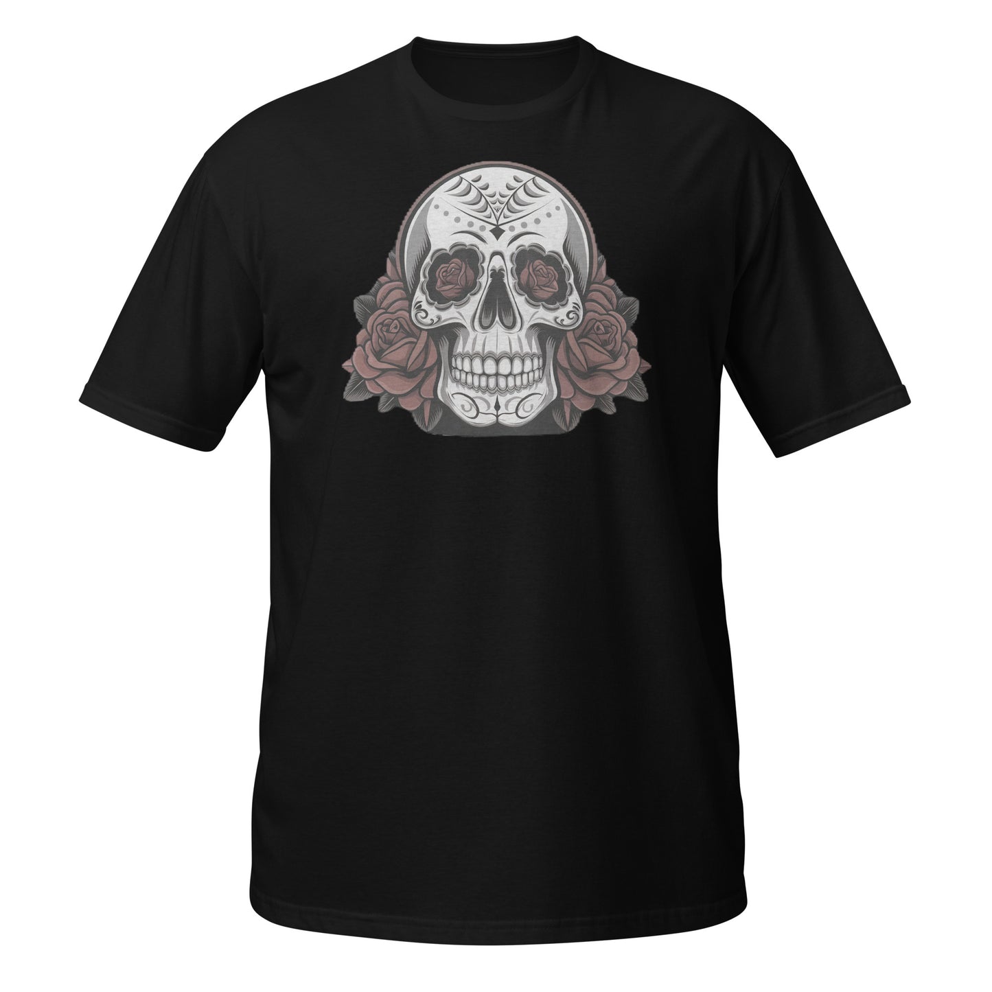 IMS Skull with Roses - Short-Sleeve Unisex T-Shirt