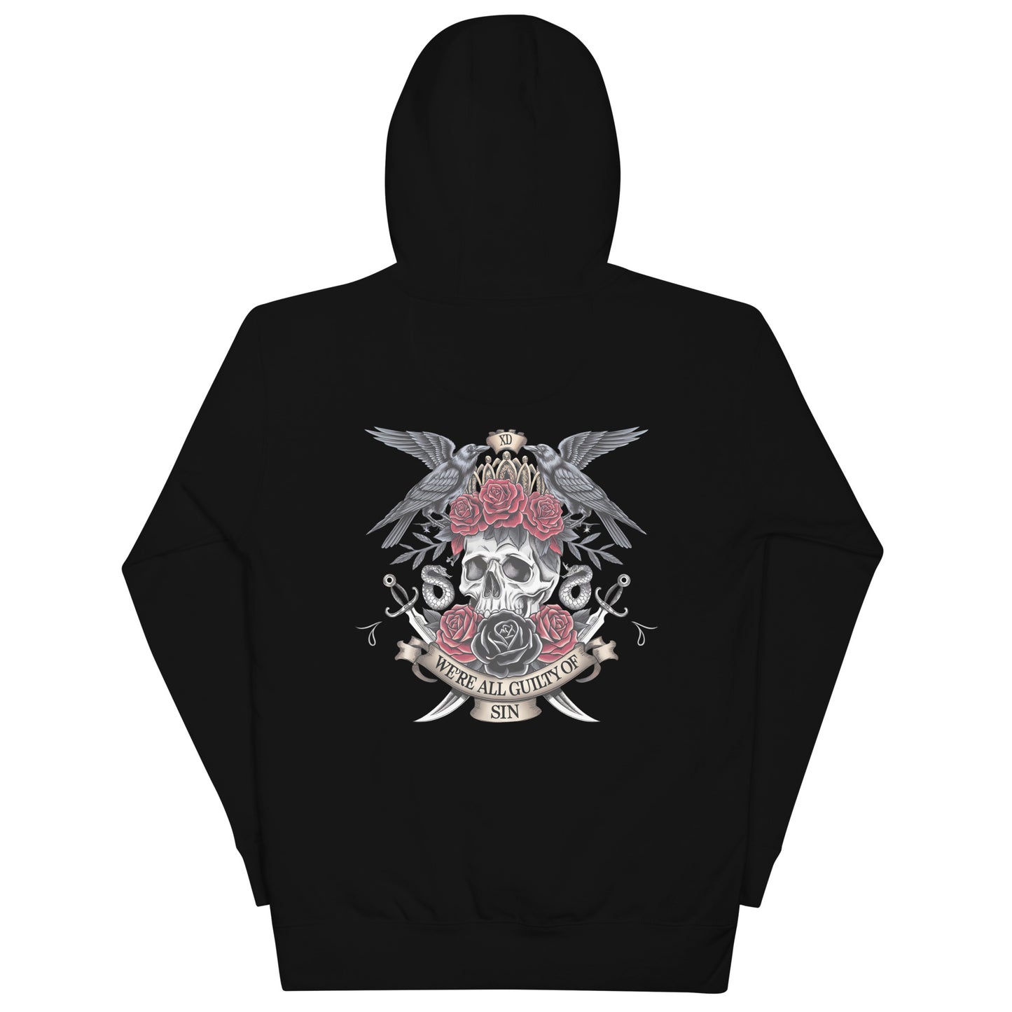 IMS Mid Skull Logo with Guilty of Sin back print - Unisex Hoodie