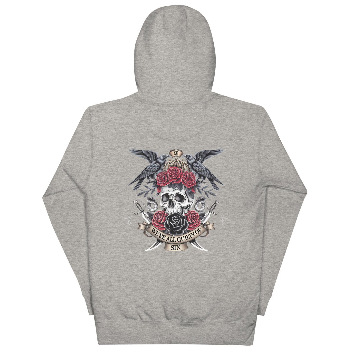 IMS Mid Skull Logo with Guilty of Sin back print - Unisex Hoodie