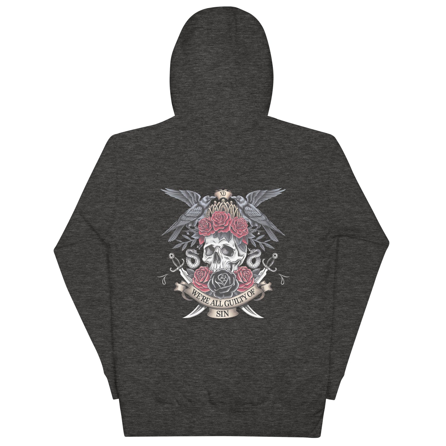 IMS Mid Skull Logo with Guilty of Sin back print - Unisex Hoodie